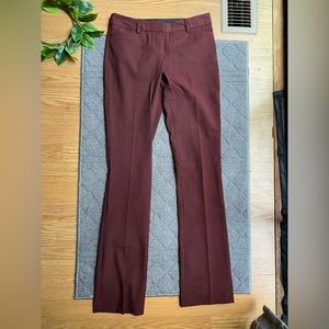 Express Red & Black Mini-Plaid Straight Leg Columnist Pant